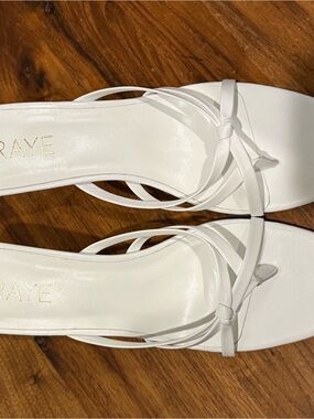 RAYE White Strappy Heeled Sandals
